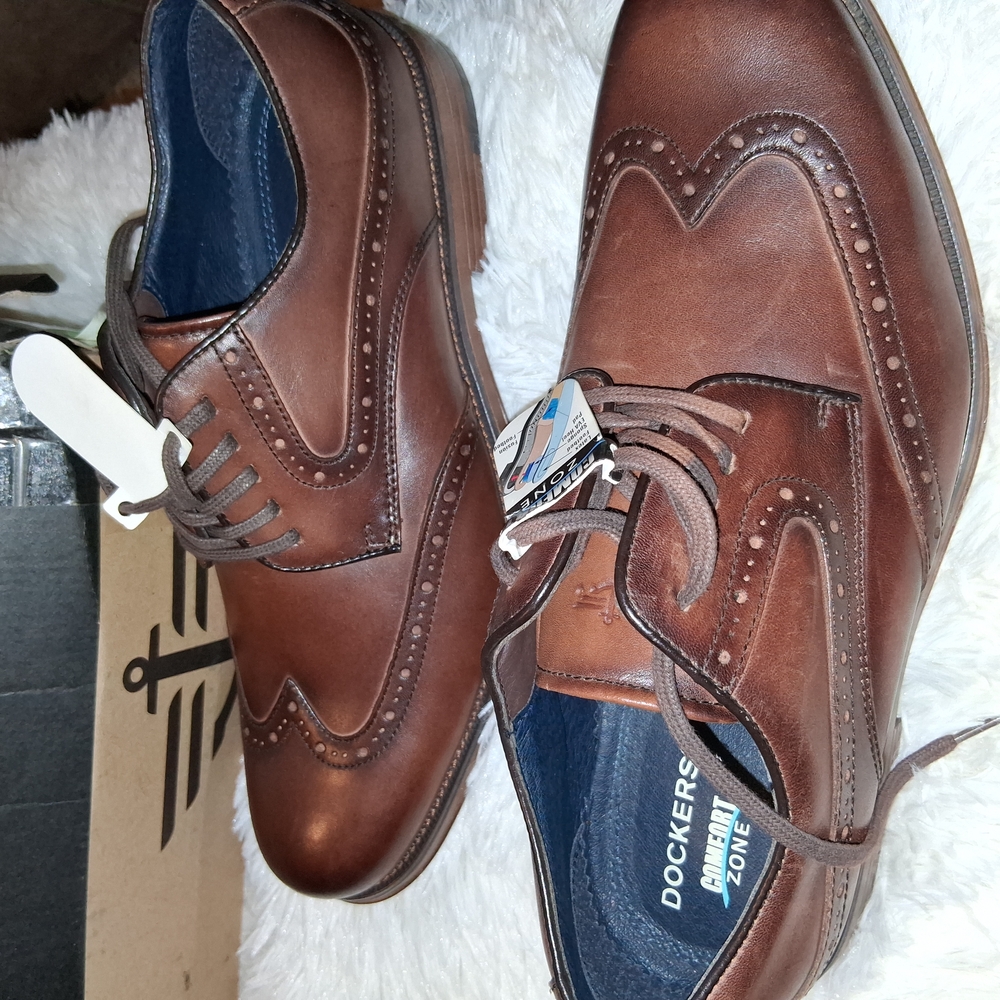 Dockers Men's Brown Leather Dress Shoes